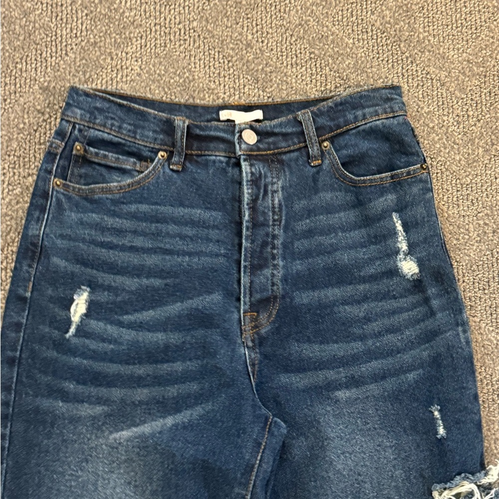 Gianni Bini GB Womens Juniors Straight Leg Distressed Jeans Size 7 NEW - Picture 2 of 10